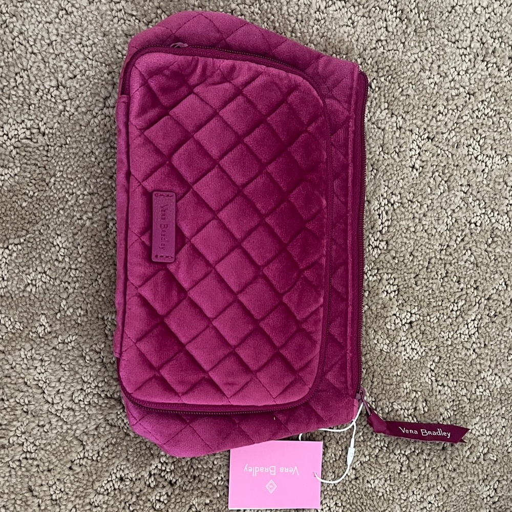 Vera Bradley Fuchsia Quilted Cosmetic Bag